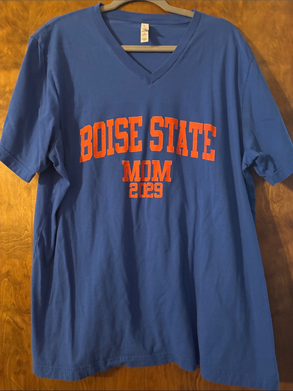 Bella Canvas Blue Boise State MOM 2029 Short Sleeve Tee